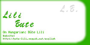 lili bute business card
