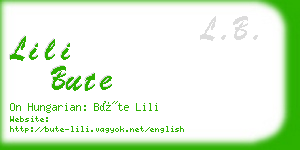 lili bute business card